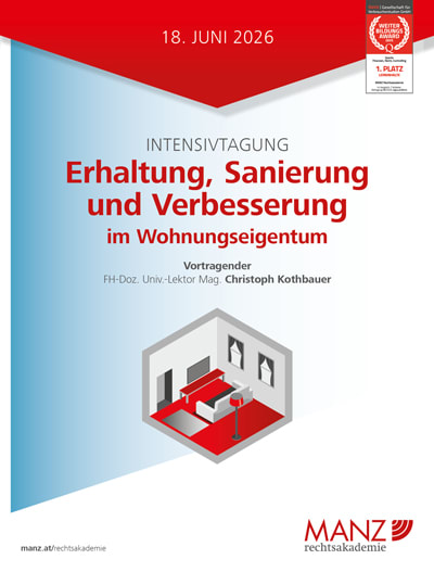Intensivtagung Erhaltung, Sanierung und Verbesserung im Wohnungseigentum Titelbild