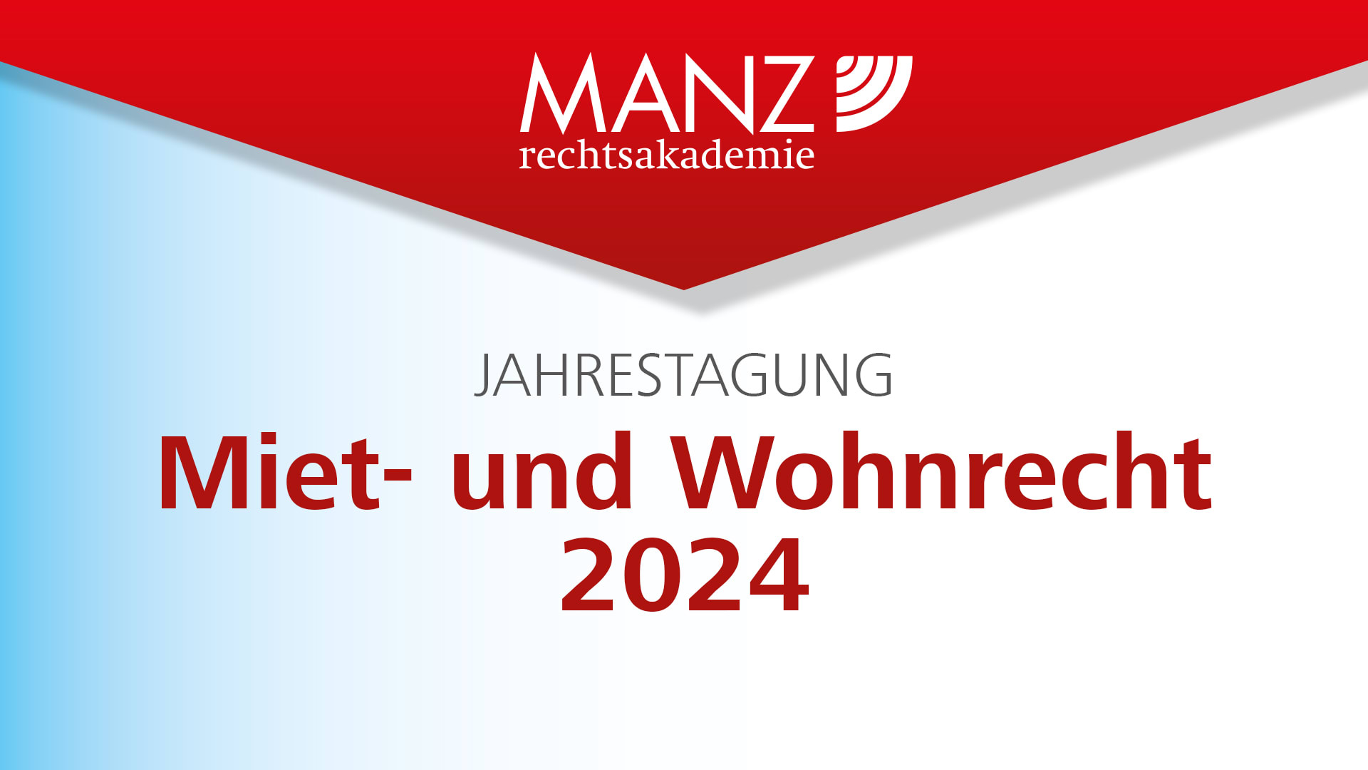 Titelbild der Veranstaltung: Jahrestagung Miet- und Wohnrecht 2024