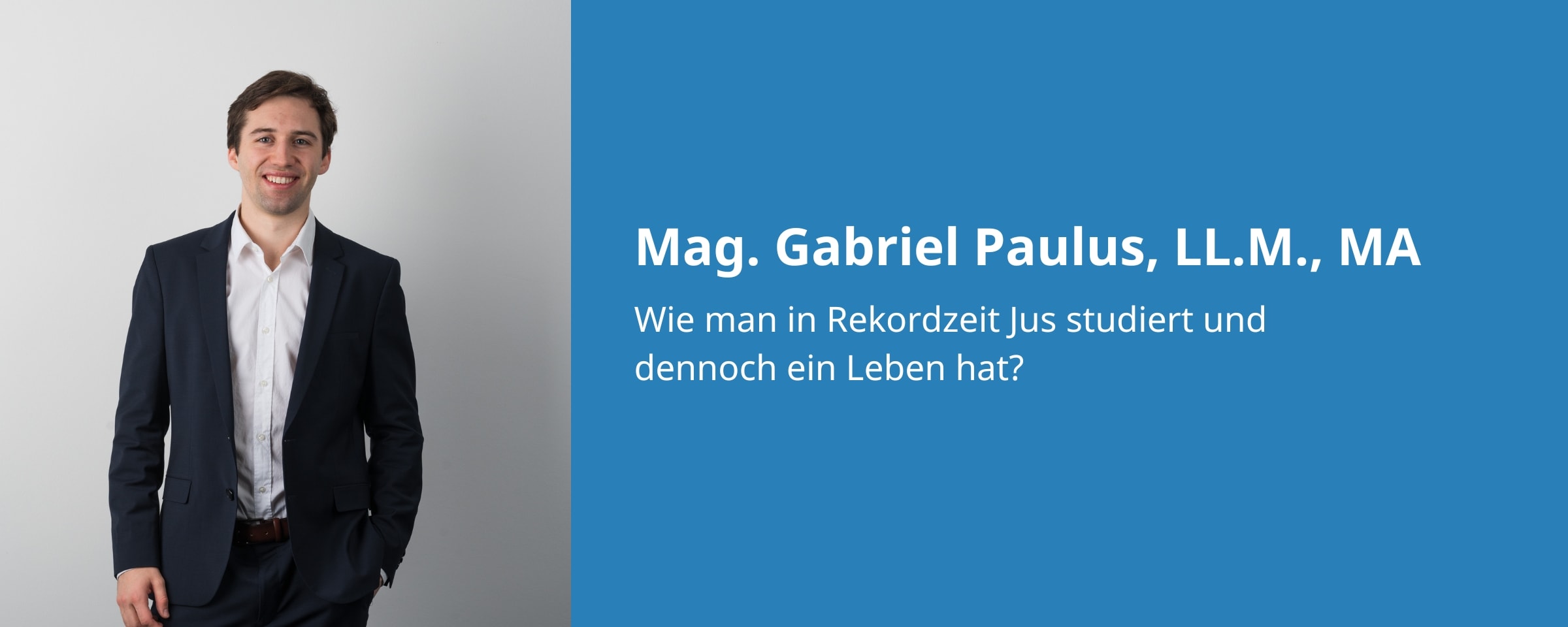 KarriereInsights mit Gabriel Paulus - wie man in Rekordzeit Jus studiert und dennoch ein Leben hat