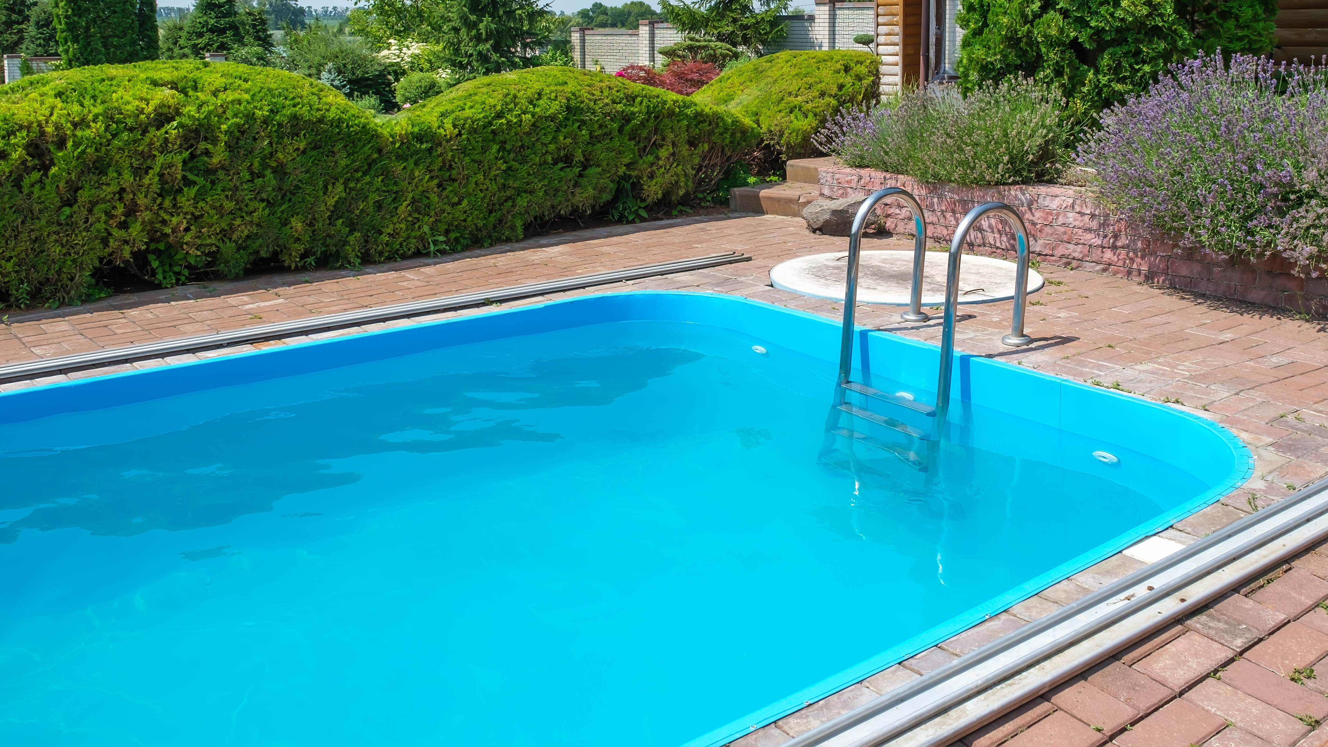New pool liner installed in an in-ground pool