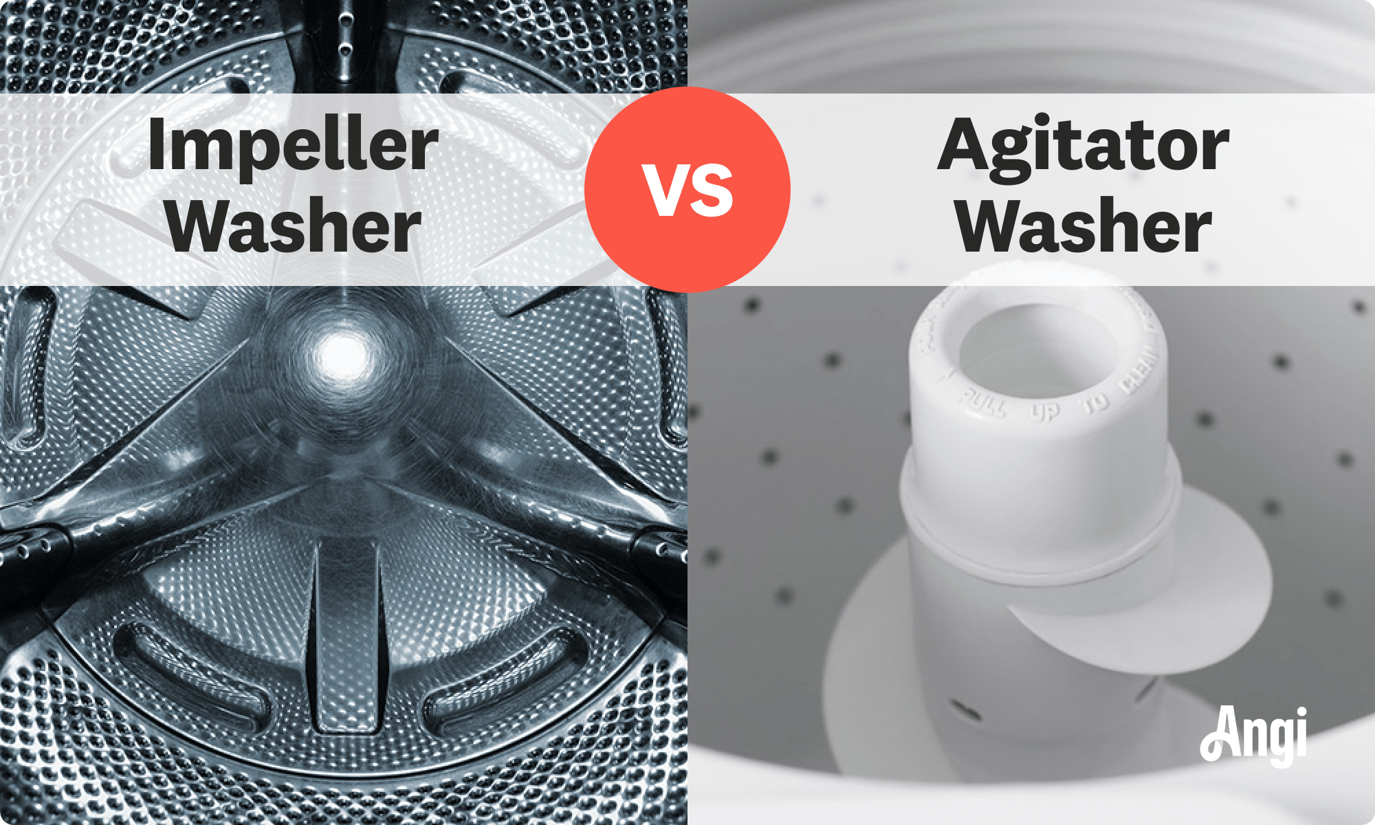 Impeller washer versus agitator washer compared visually