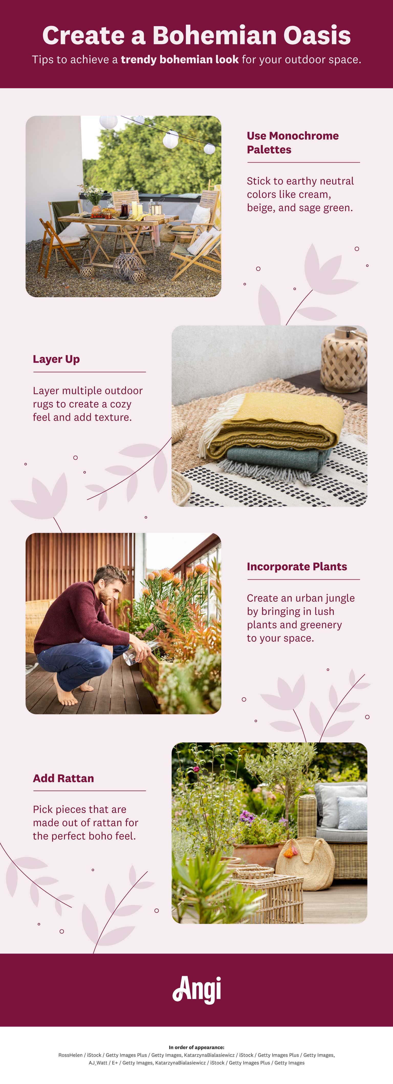 Bohemian Oasis Moodboard Infographic