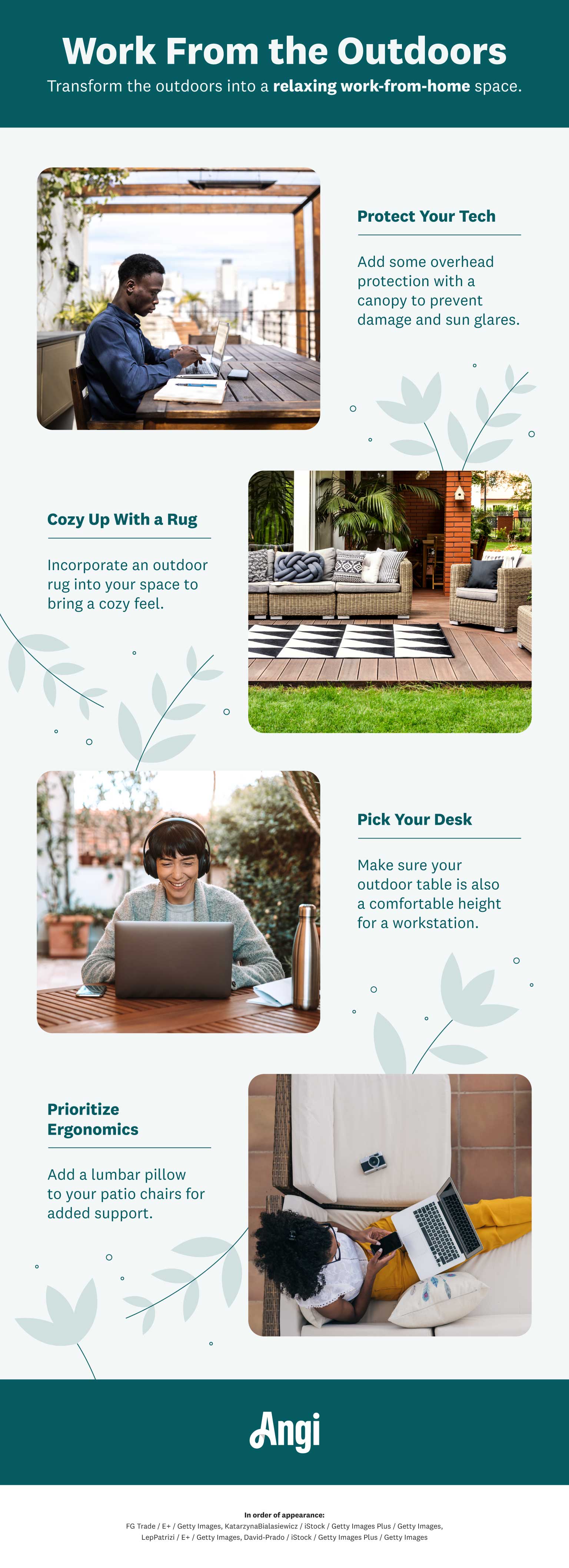 Work From the Outdoors Moodboard Infographic