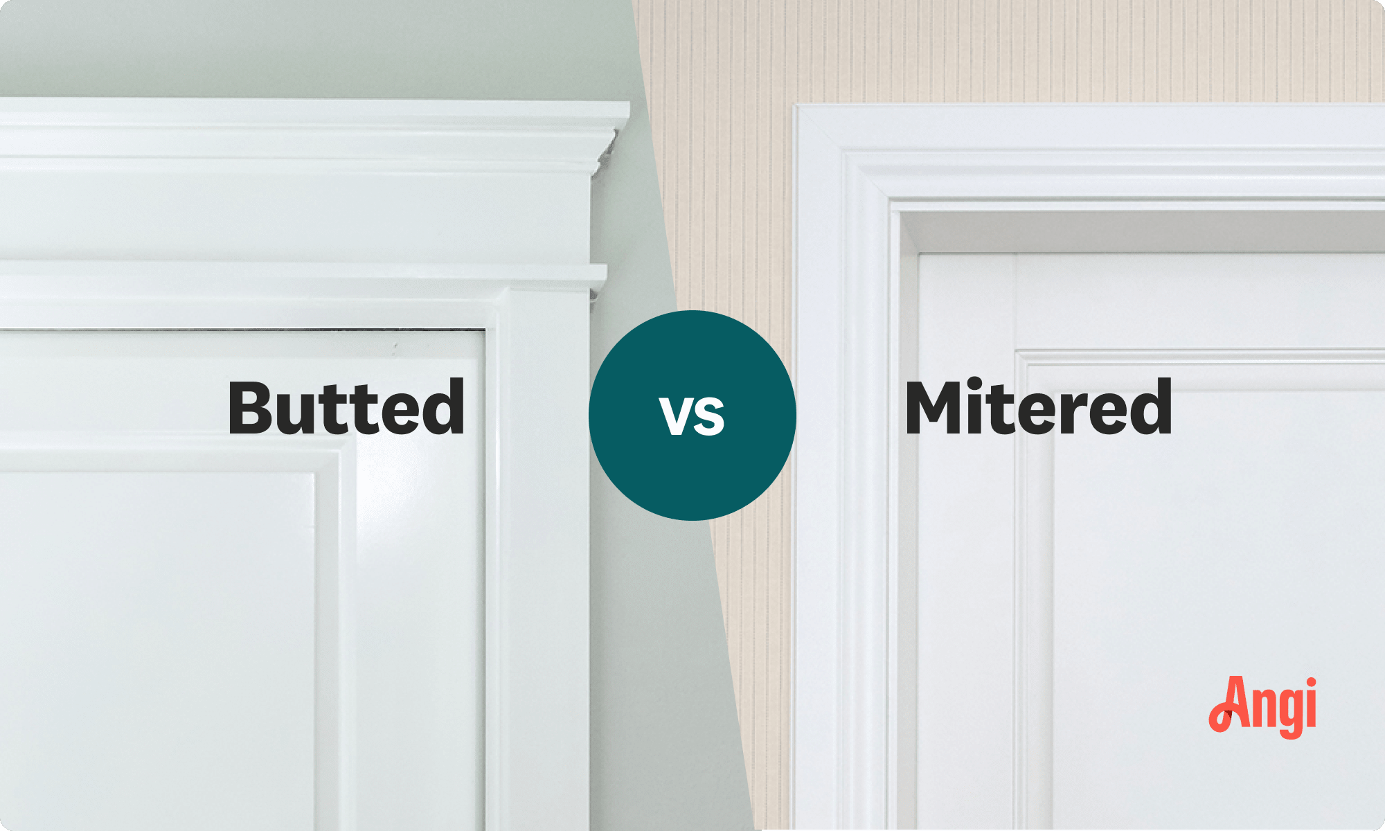 Butted versus mitered door casings compared visually