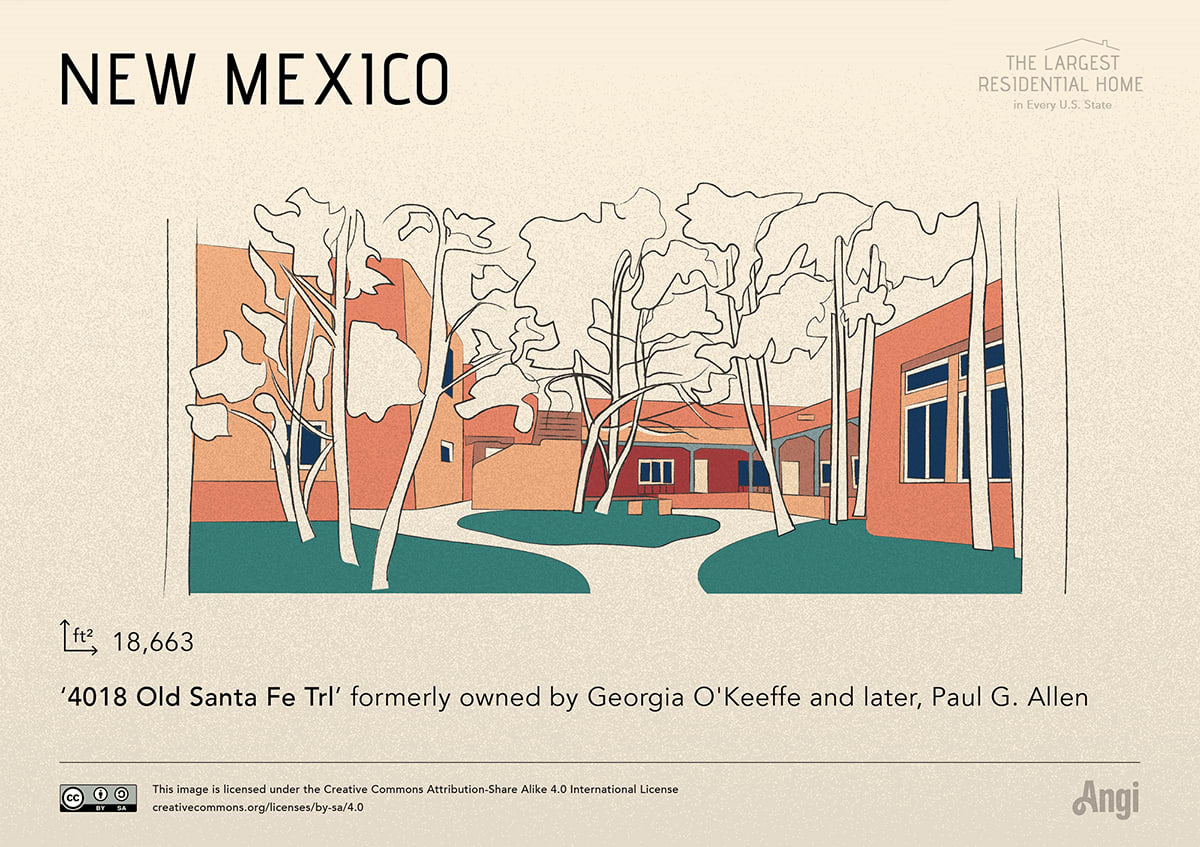 the largest home in New Mexico is 4018 Old Santa Fe Trl