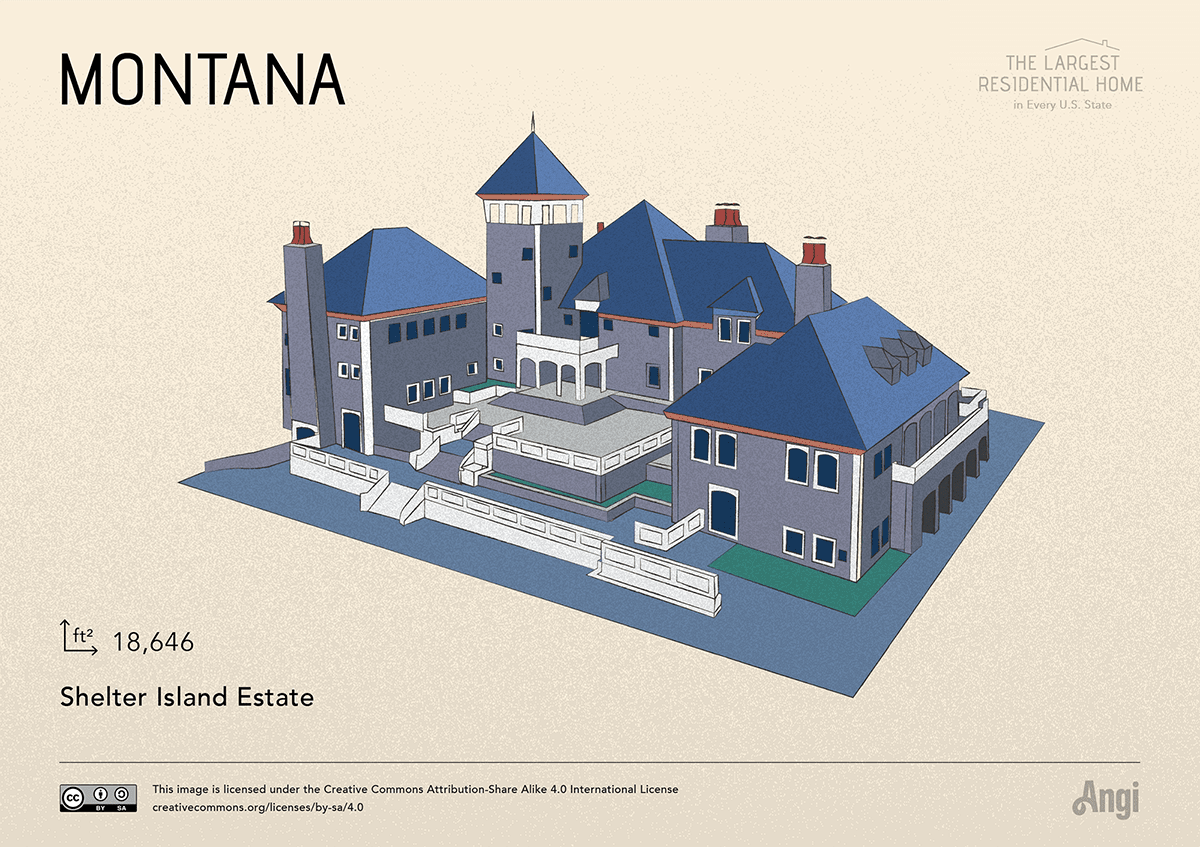 the largest home in Montana is Shelter Island Estate