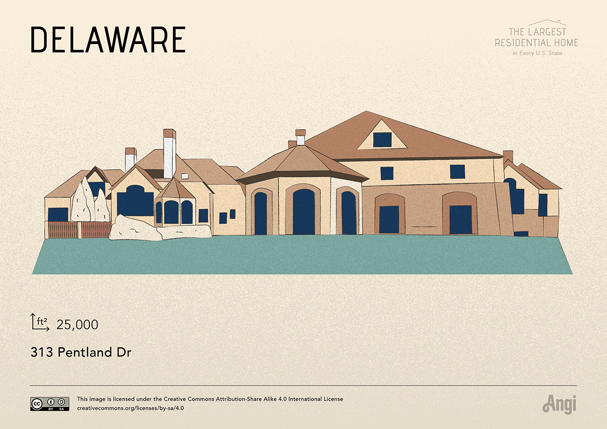 the largest home in Delaware is 313 Pentland Dr