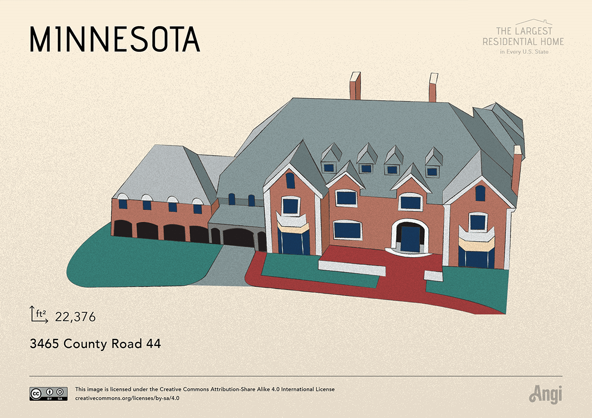 the largest home in Minnesota is 3465 County Road 44