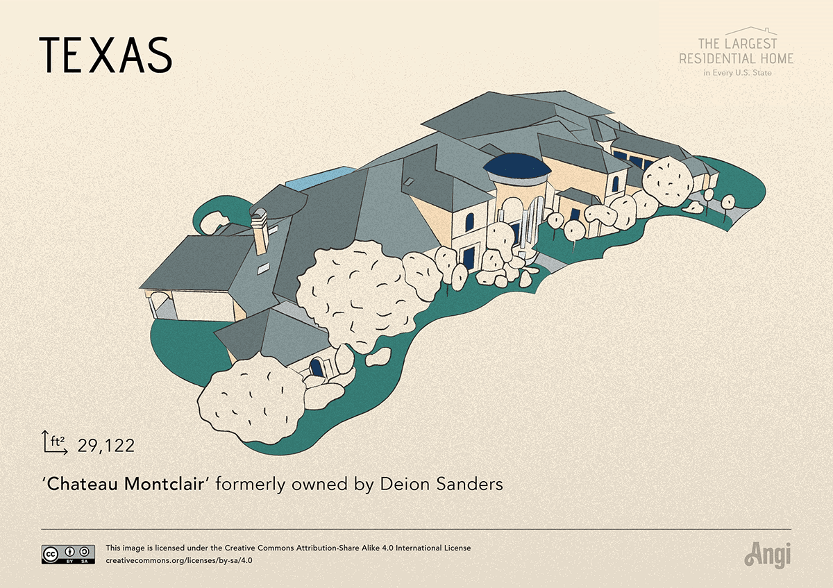 the largest home in Texas is Chateau Montclair