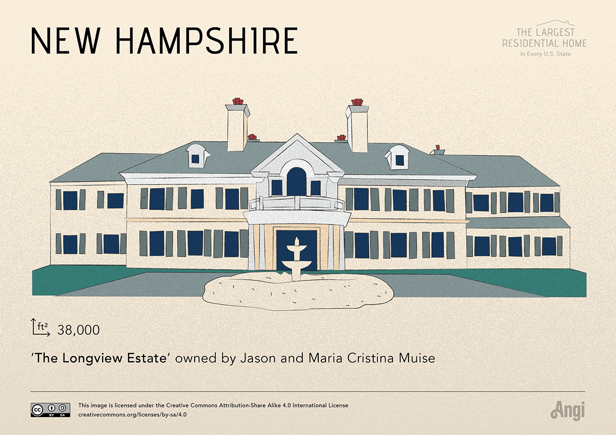 the largest home in New Hampshire is Longview Estate