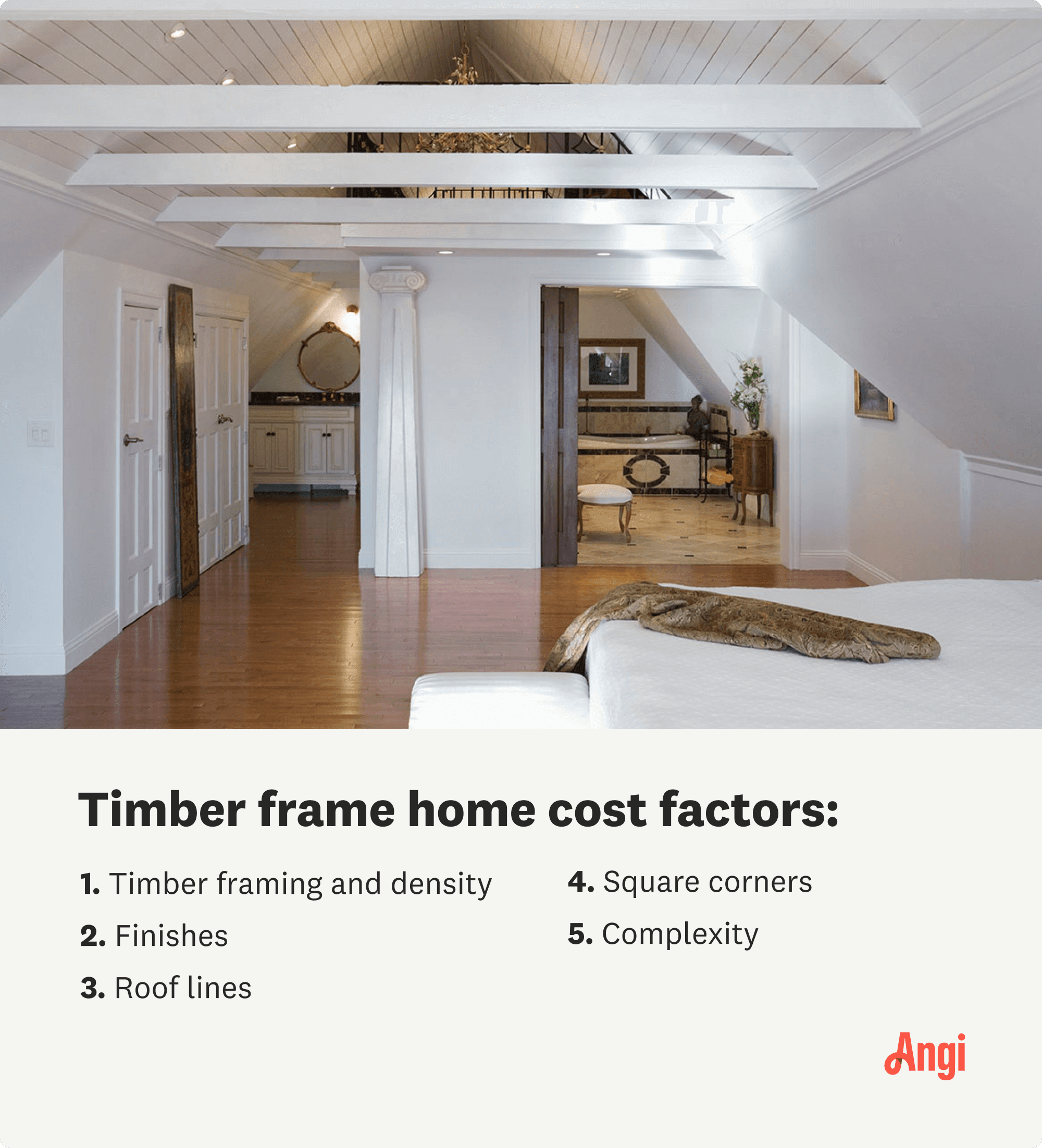 5 factors that influence the cost of timber frame homes, including rooflines and complexity