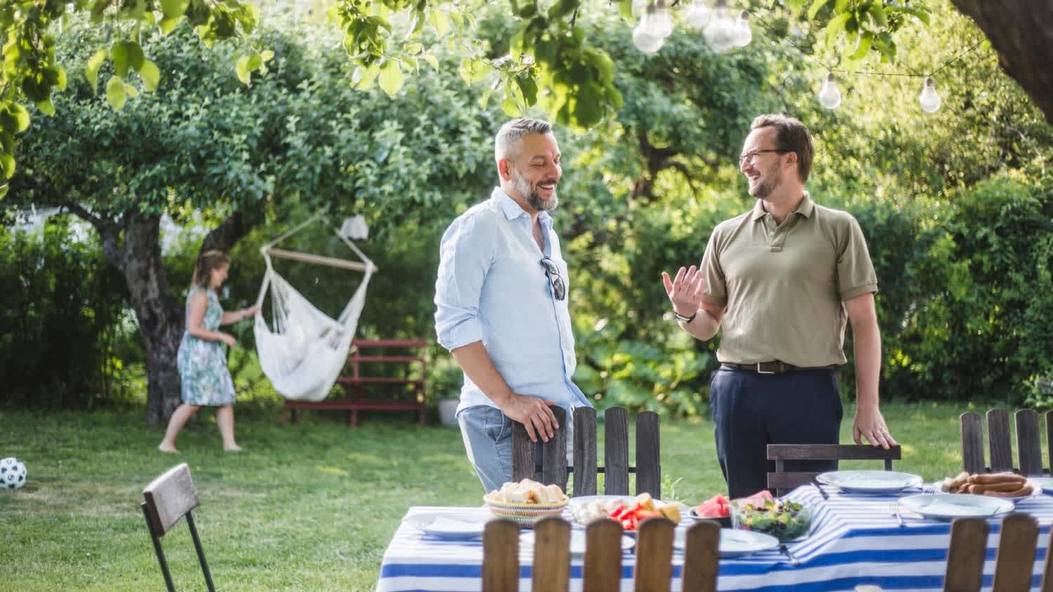 Male friends spending time together