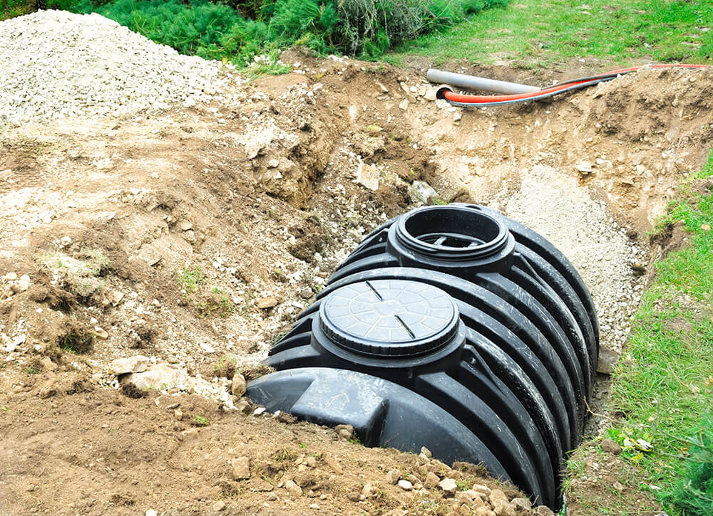 New septic tank installation