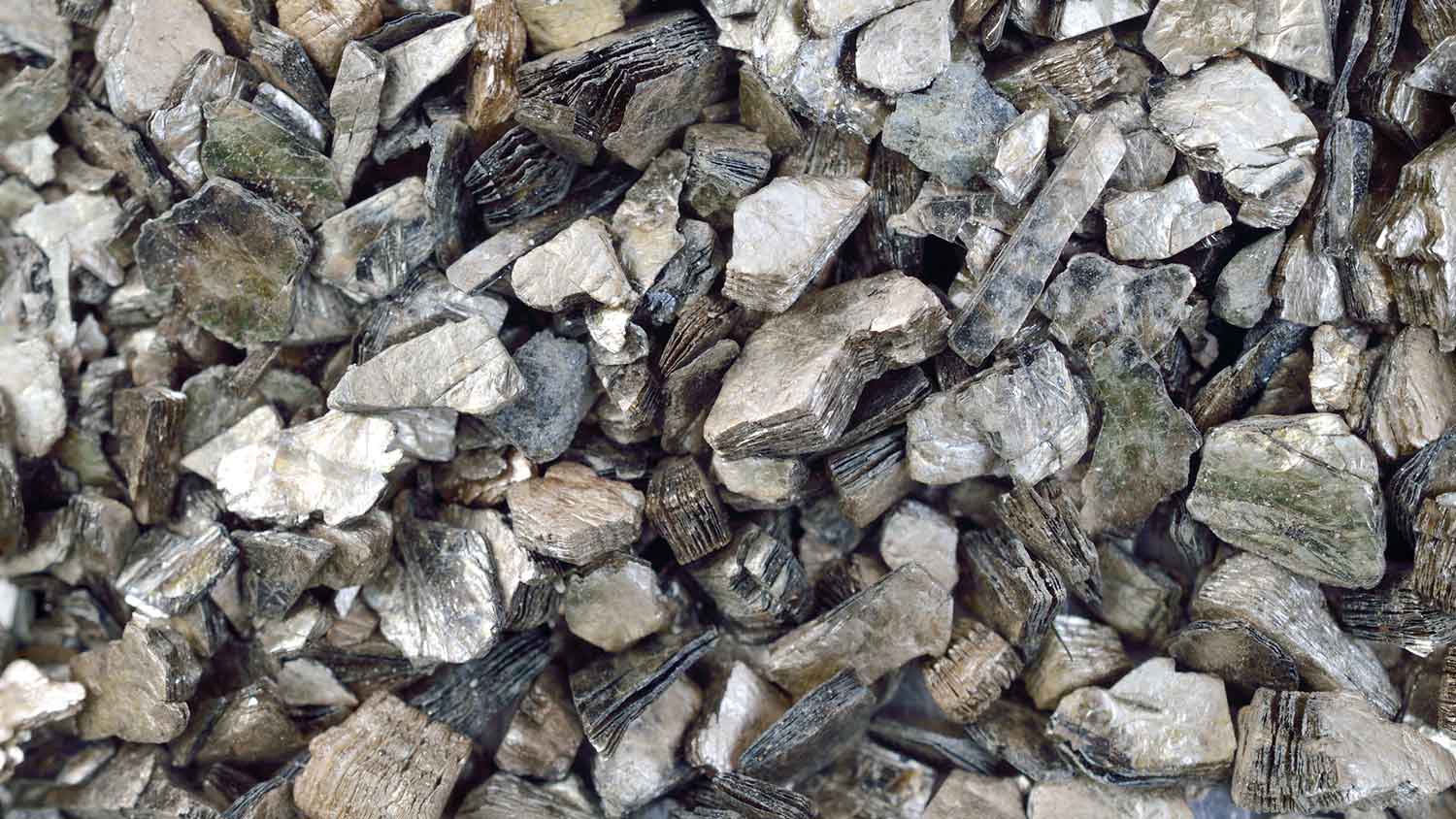 Closeup of expanded vermiculite insulation