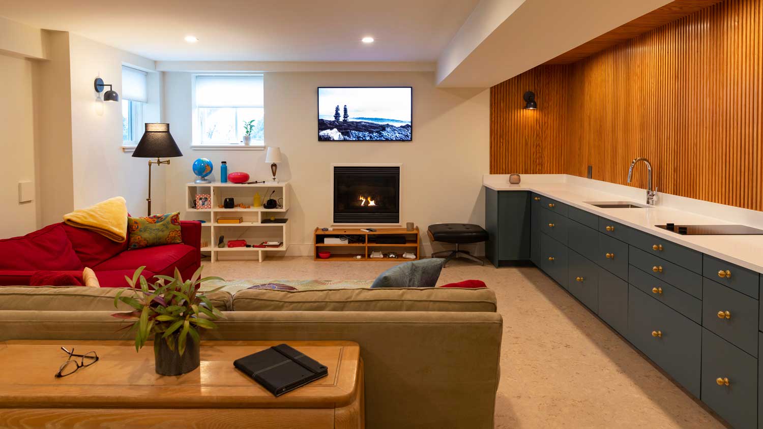 modern home basement renovation