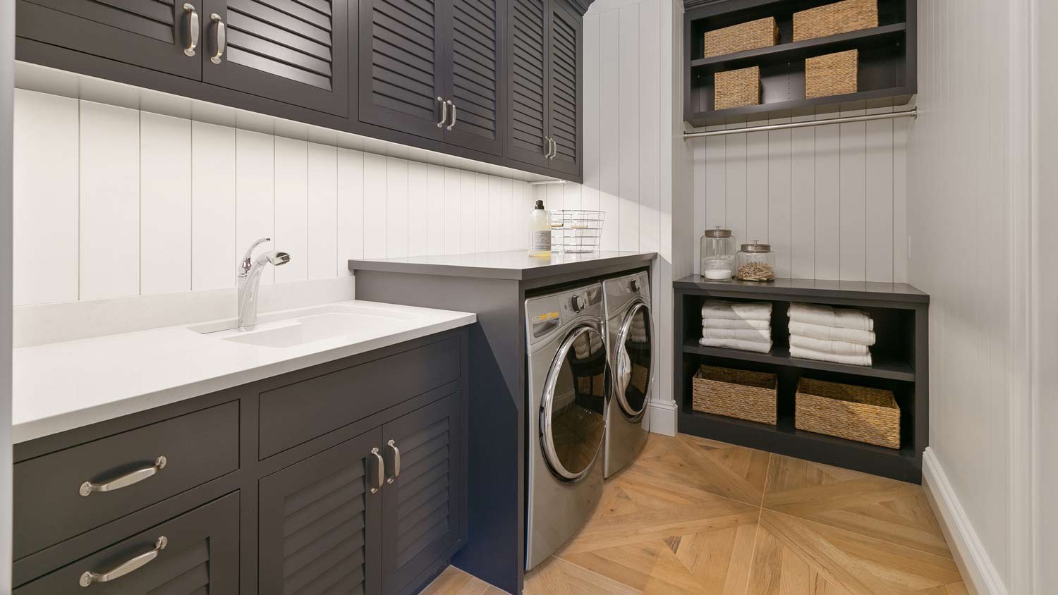 custom built laundry room