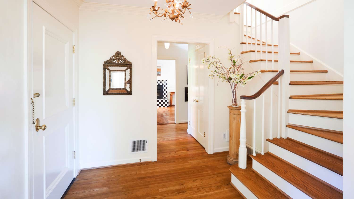 front entrance with stairs