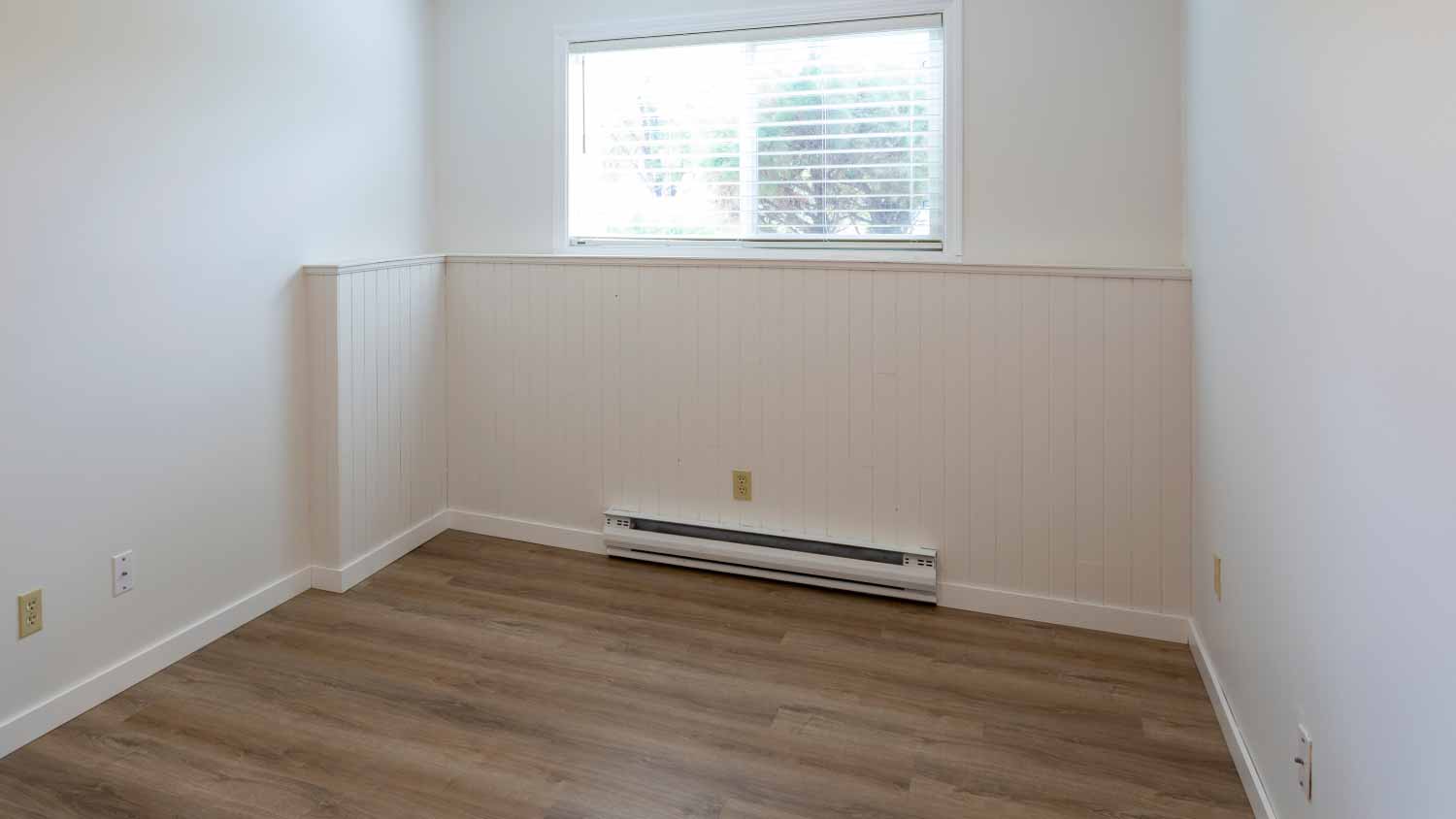 Empty room and baseboard heating
