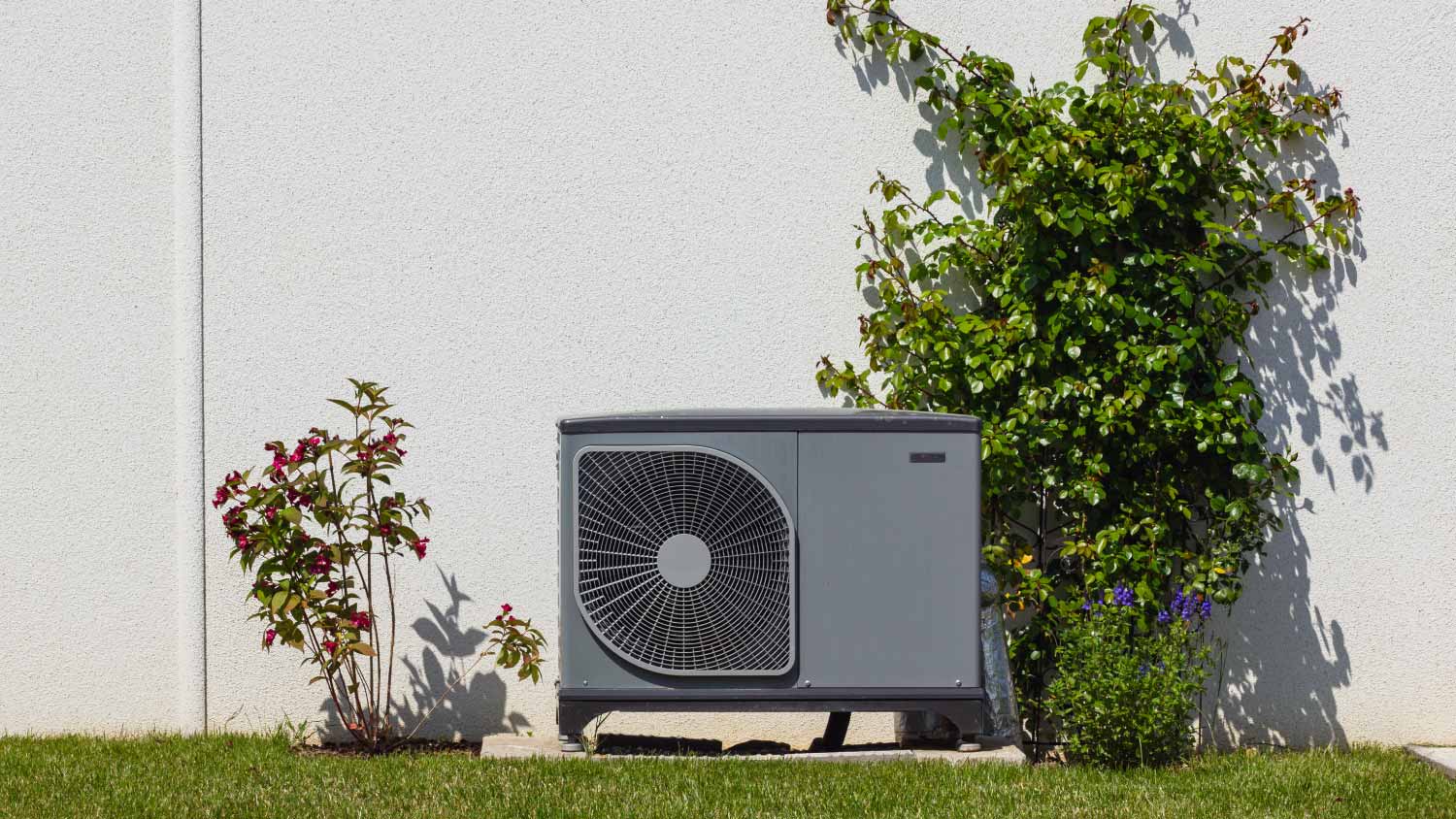 Heat pump in a new building area