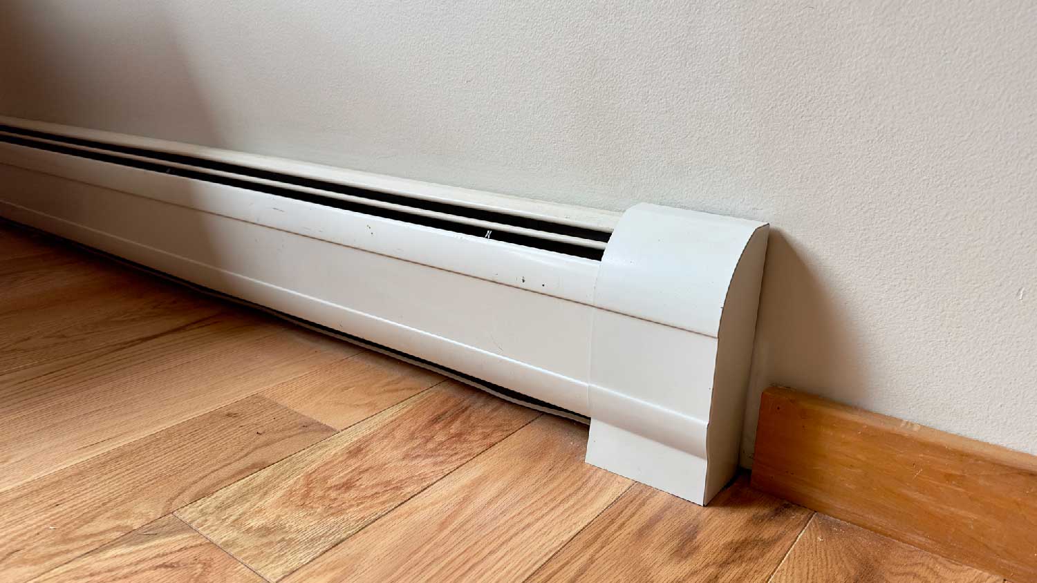A baseboard heater