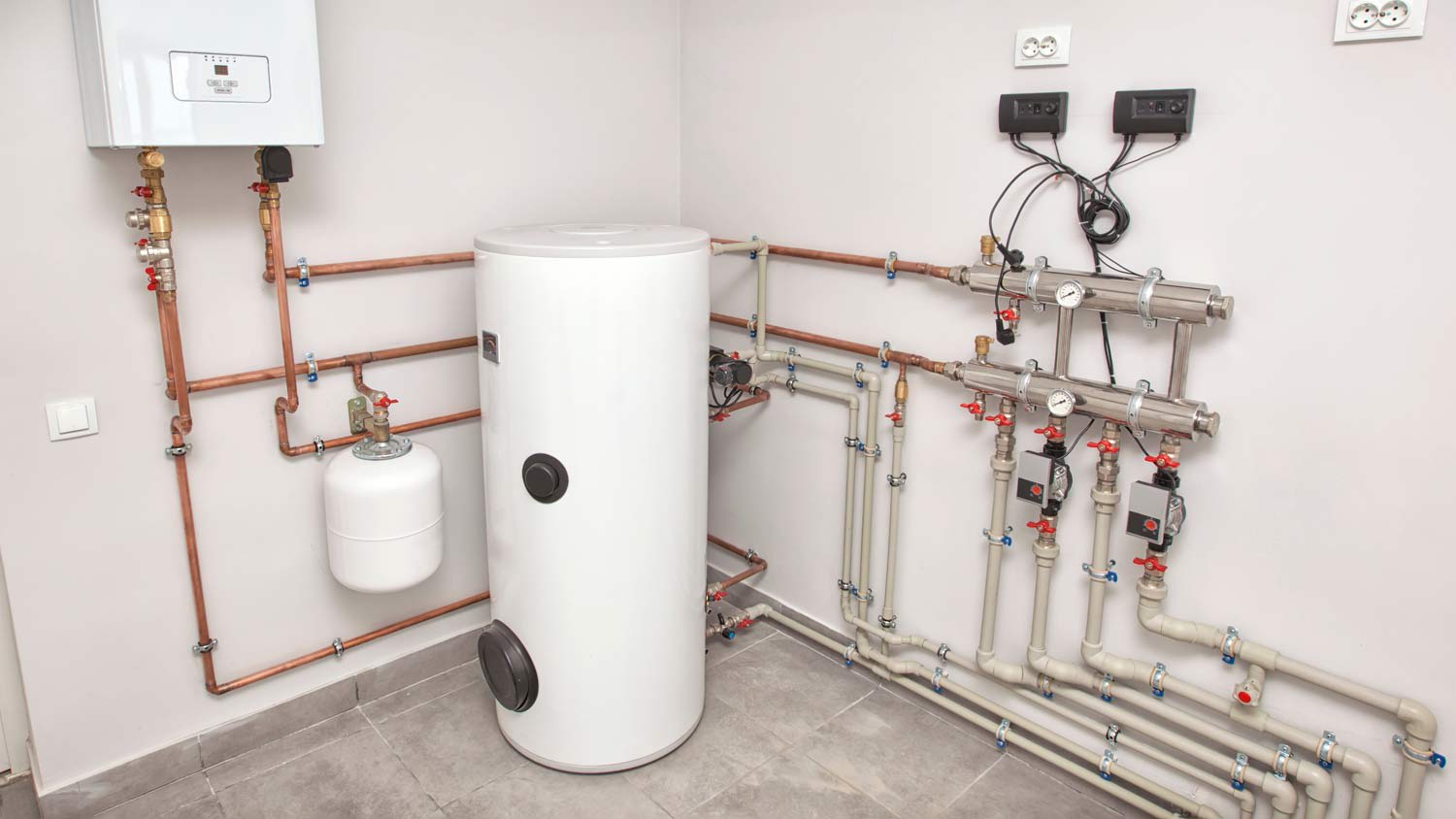 boiler room pipes