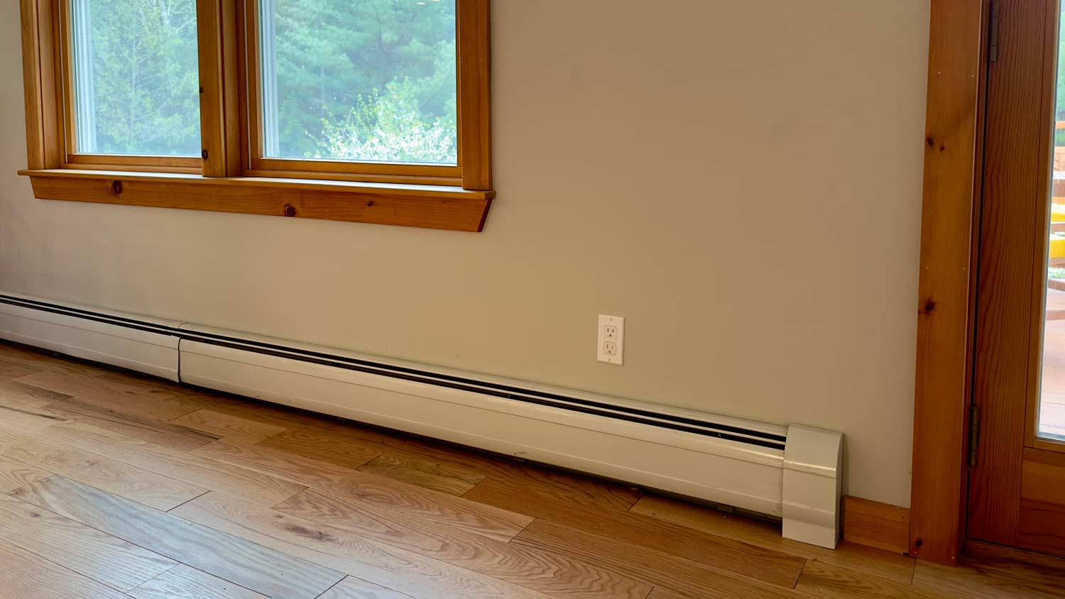 baseboard heater in living room