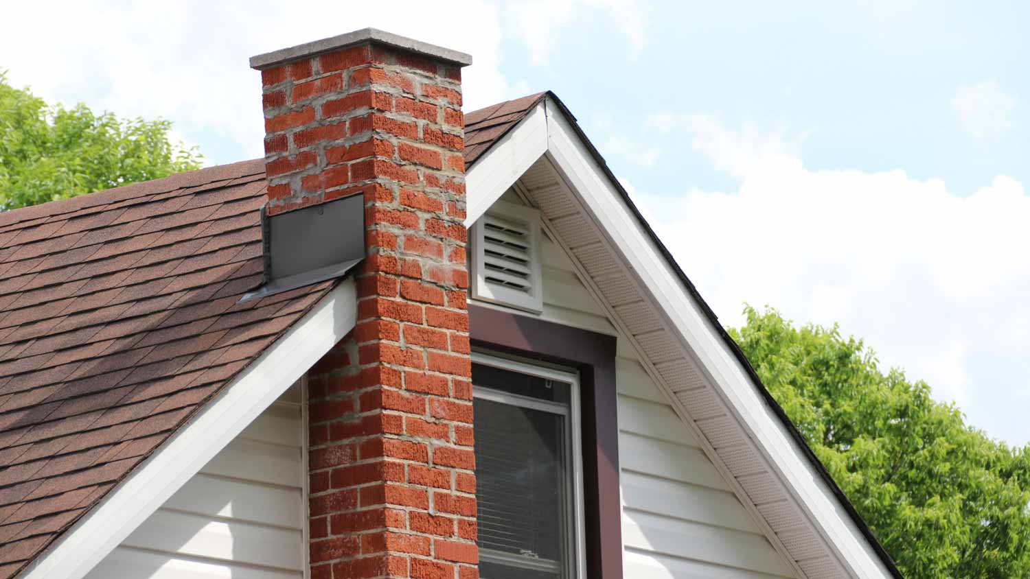 close up roof and chimney