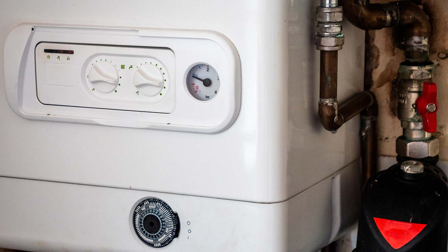 Close-up of a boiler