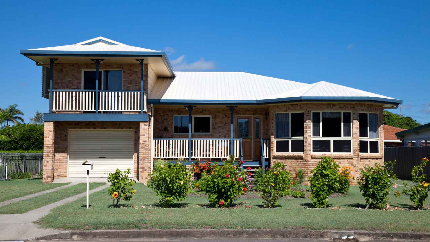 A house with a metal roof