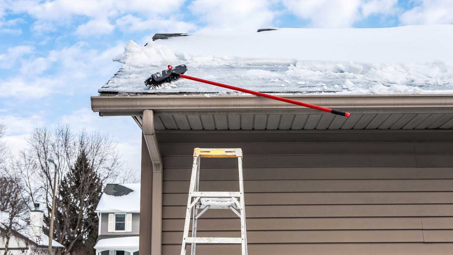 gutters with ice dams