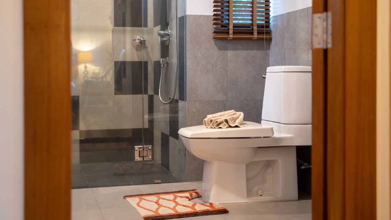 Bathroom with toilet and shower