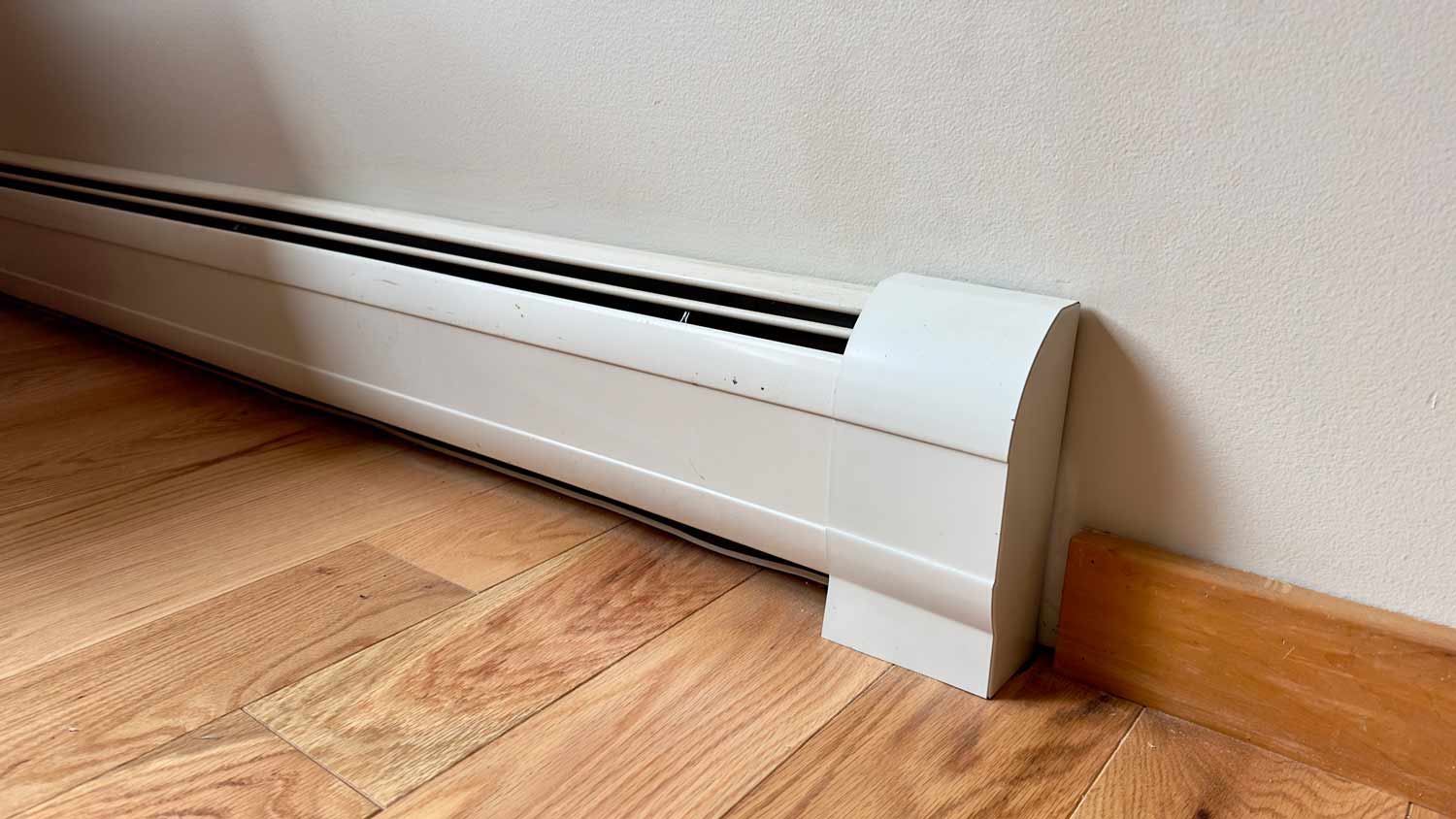 A baseboard heater