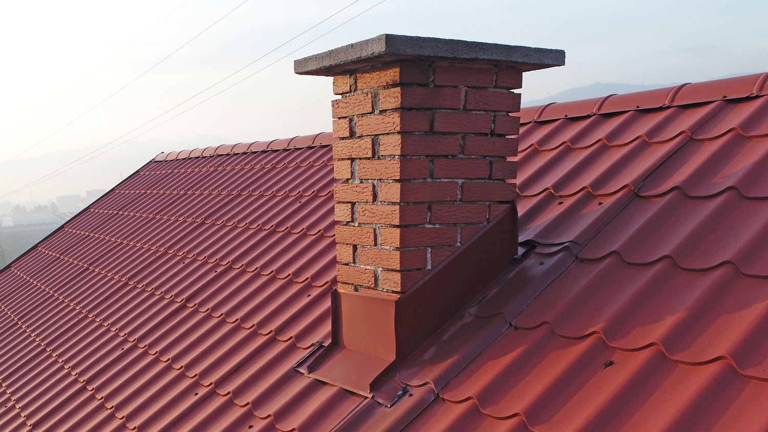 Red roof and chimney