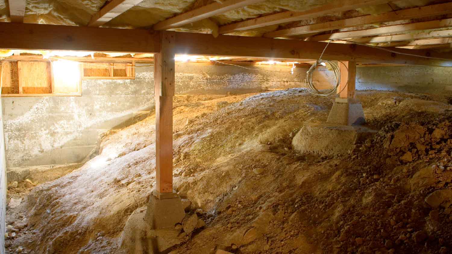 A typical crawl space