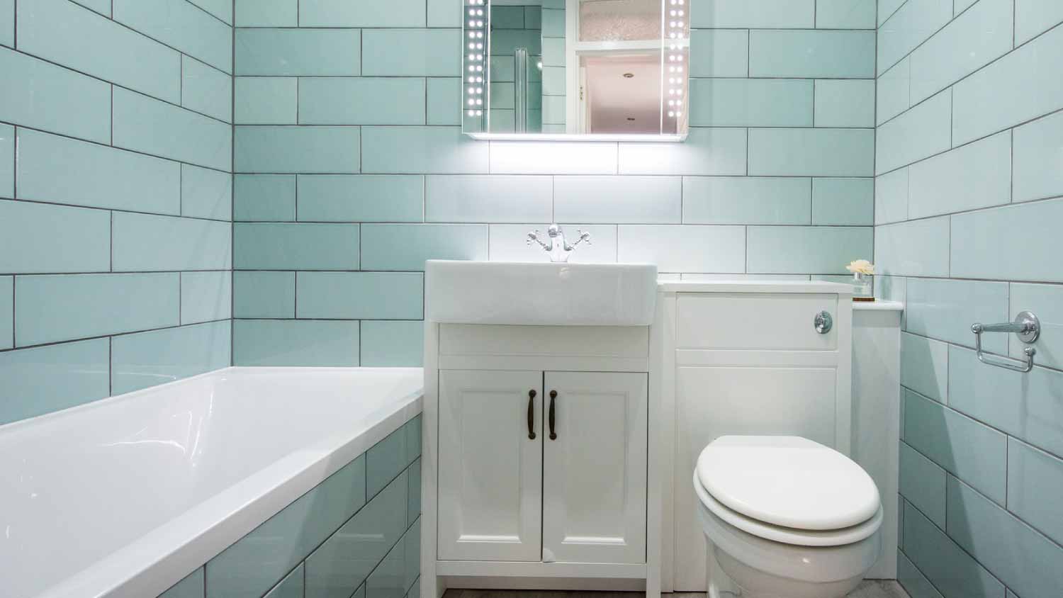 A general view of a small bathroom