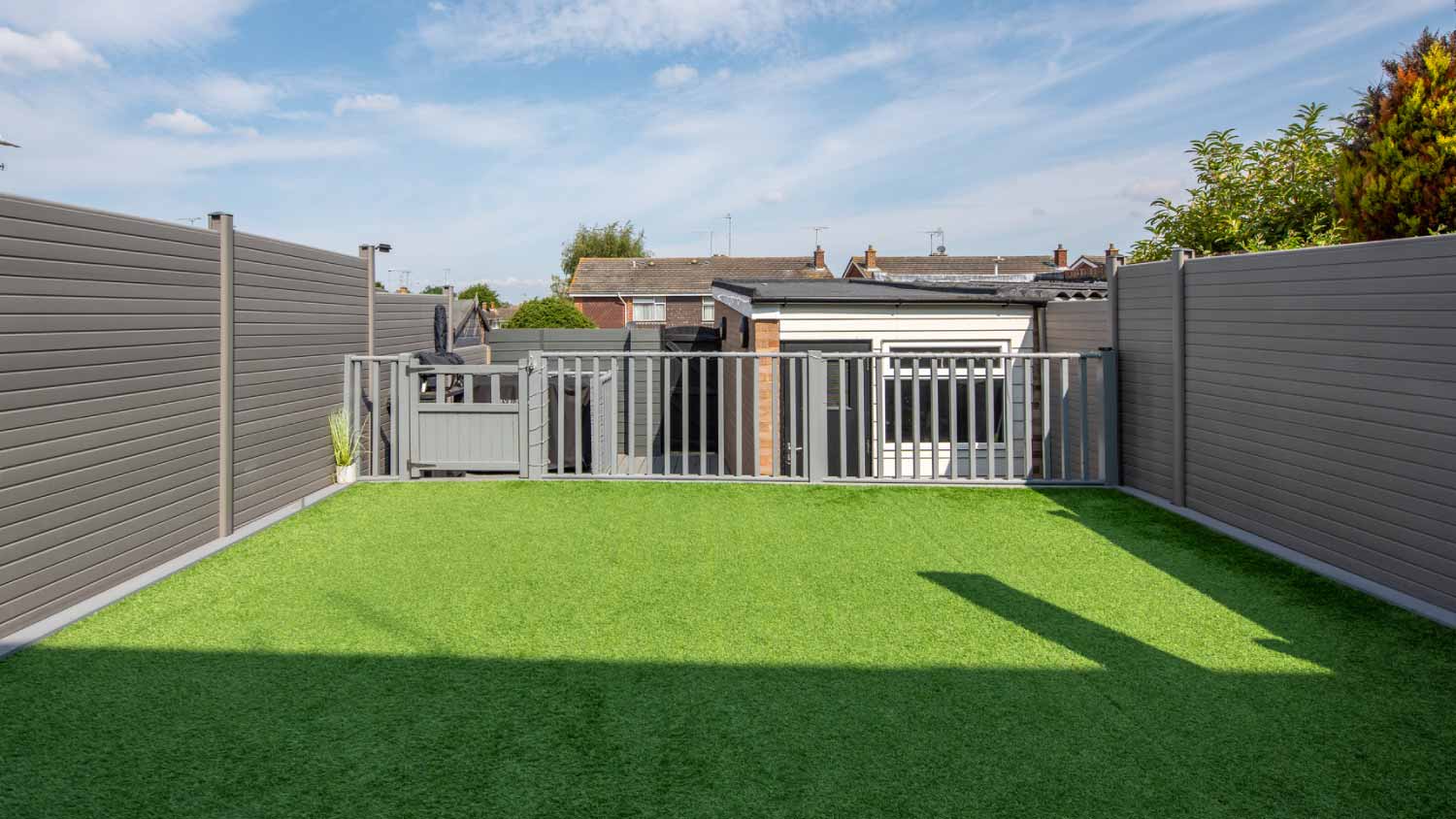 A general view of a small back garden