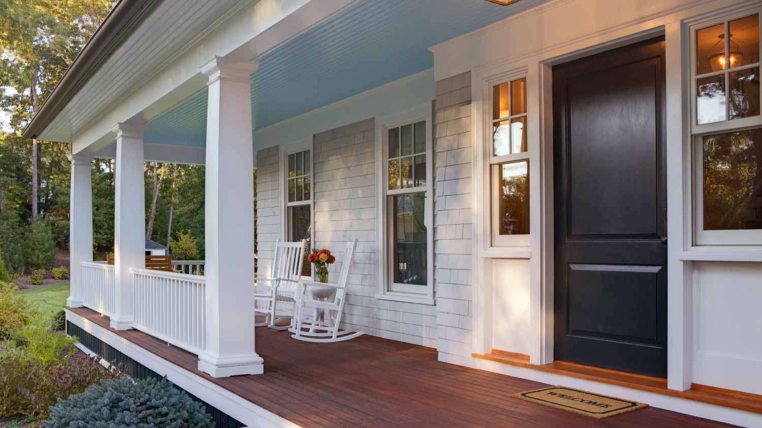 Front porch of new home