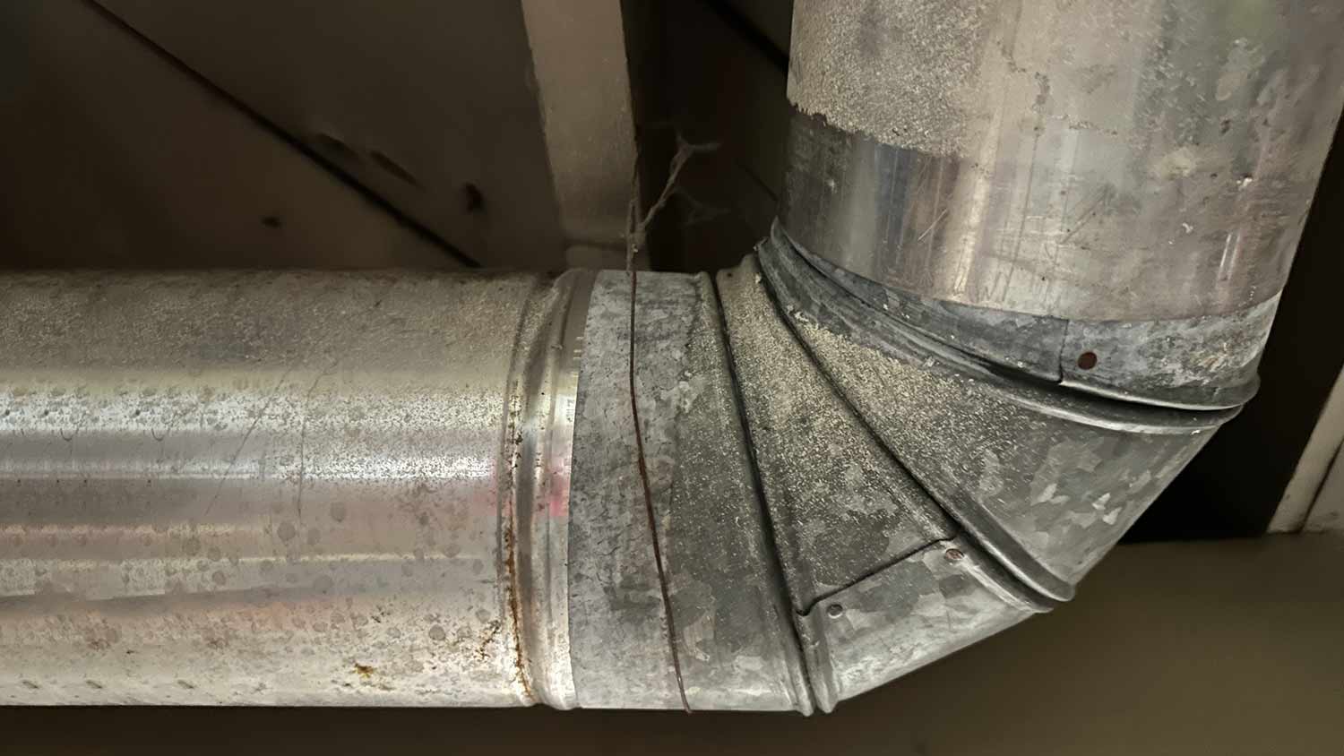 close up rigid ductwork