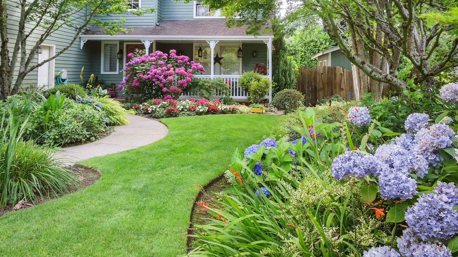 Professional lawn edging installation in the yard