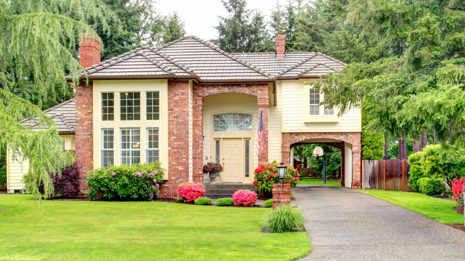 Luxury brick house