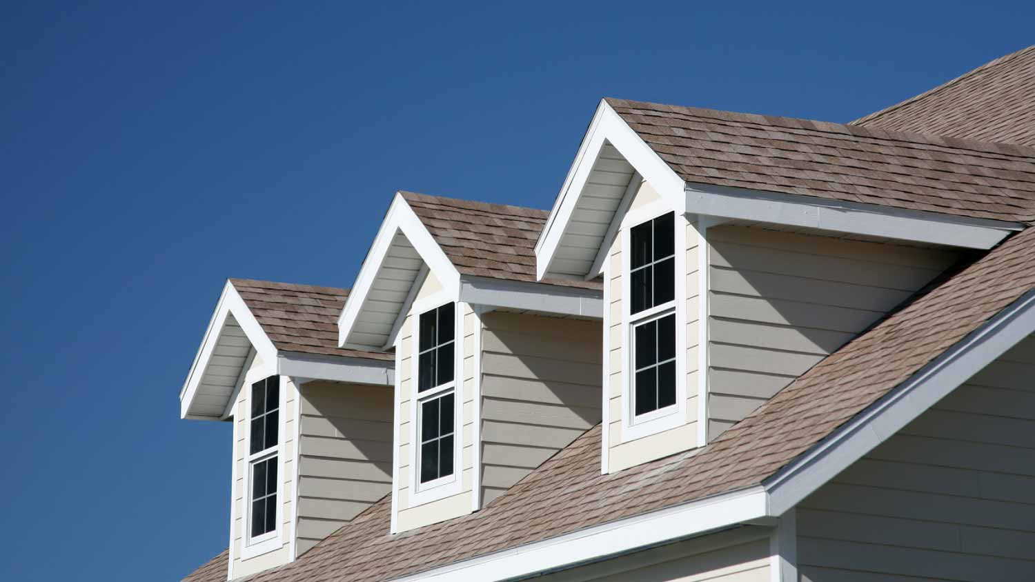 Close up of dormer windows
