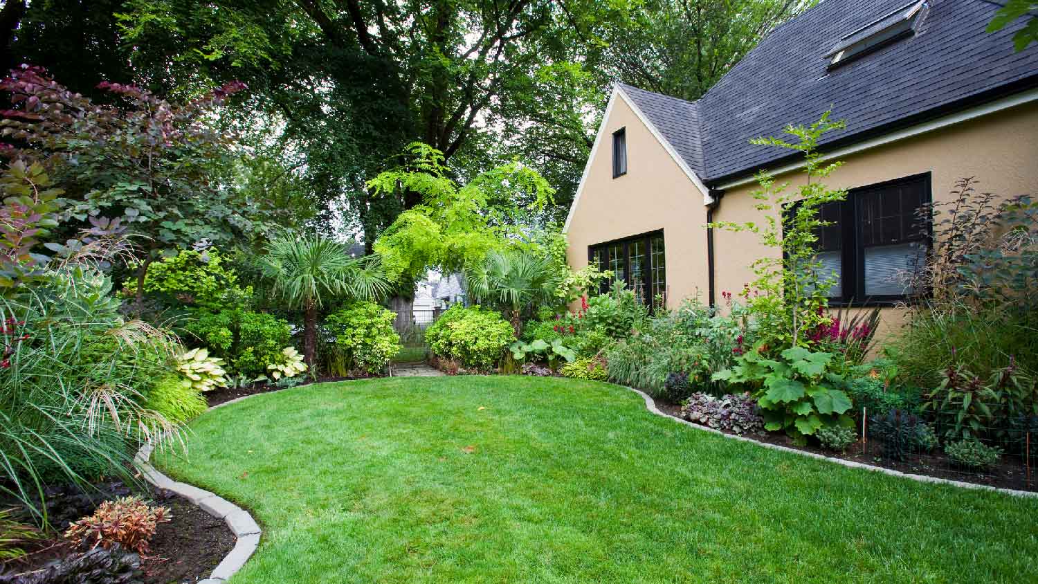 A house with a yard and lawn