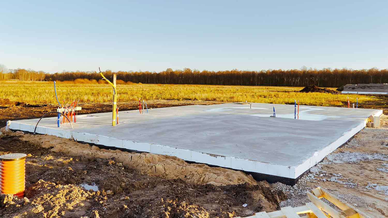 A slab foundation
