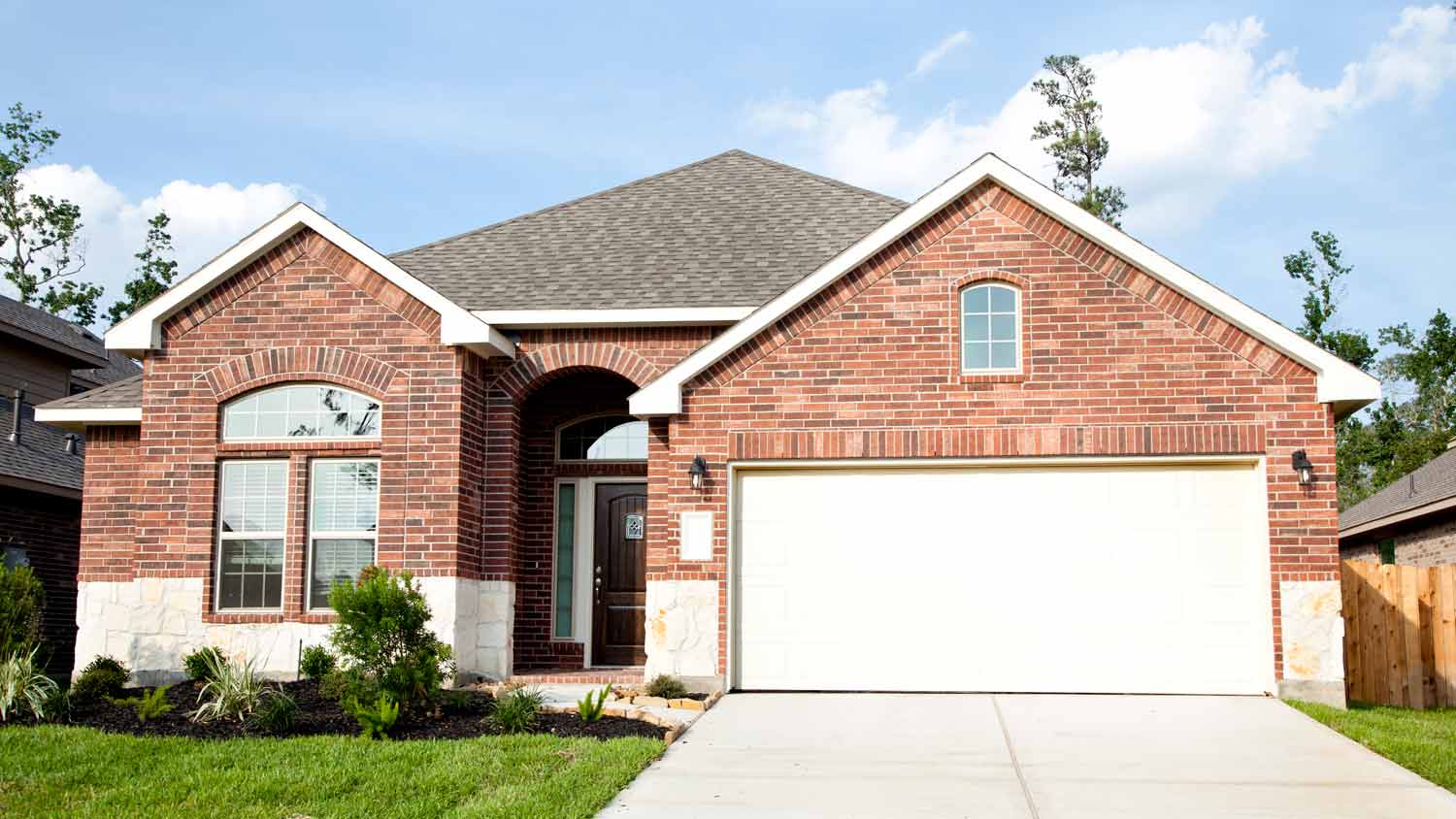 suburban brick house