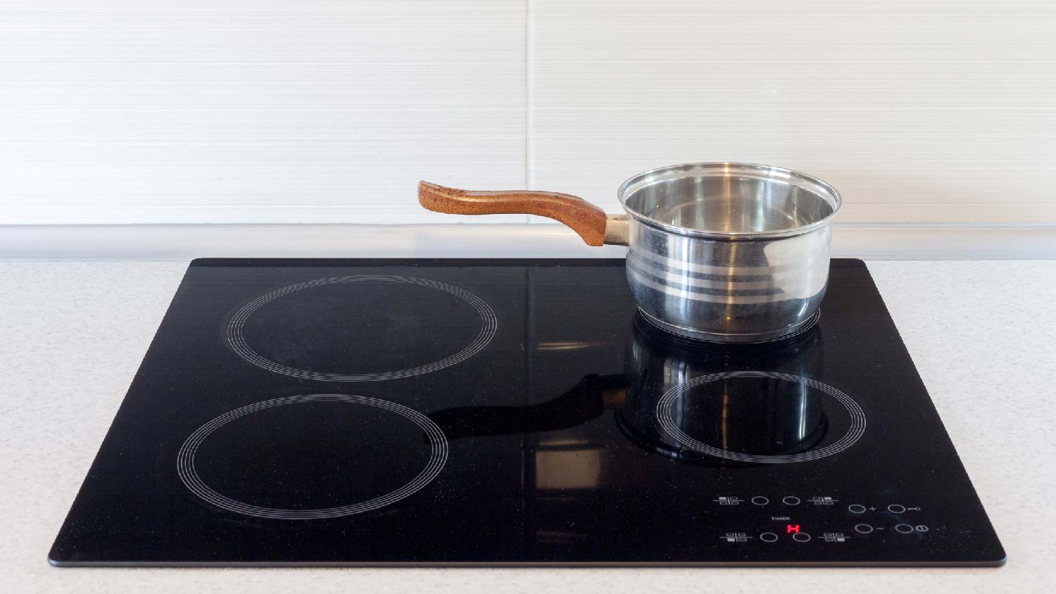 A pot on an electric stove