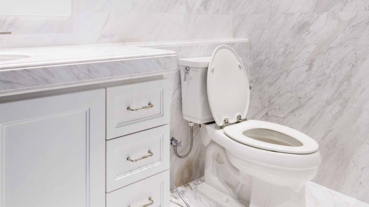 White marble restroom
