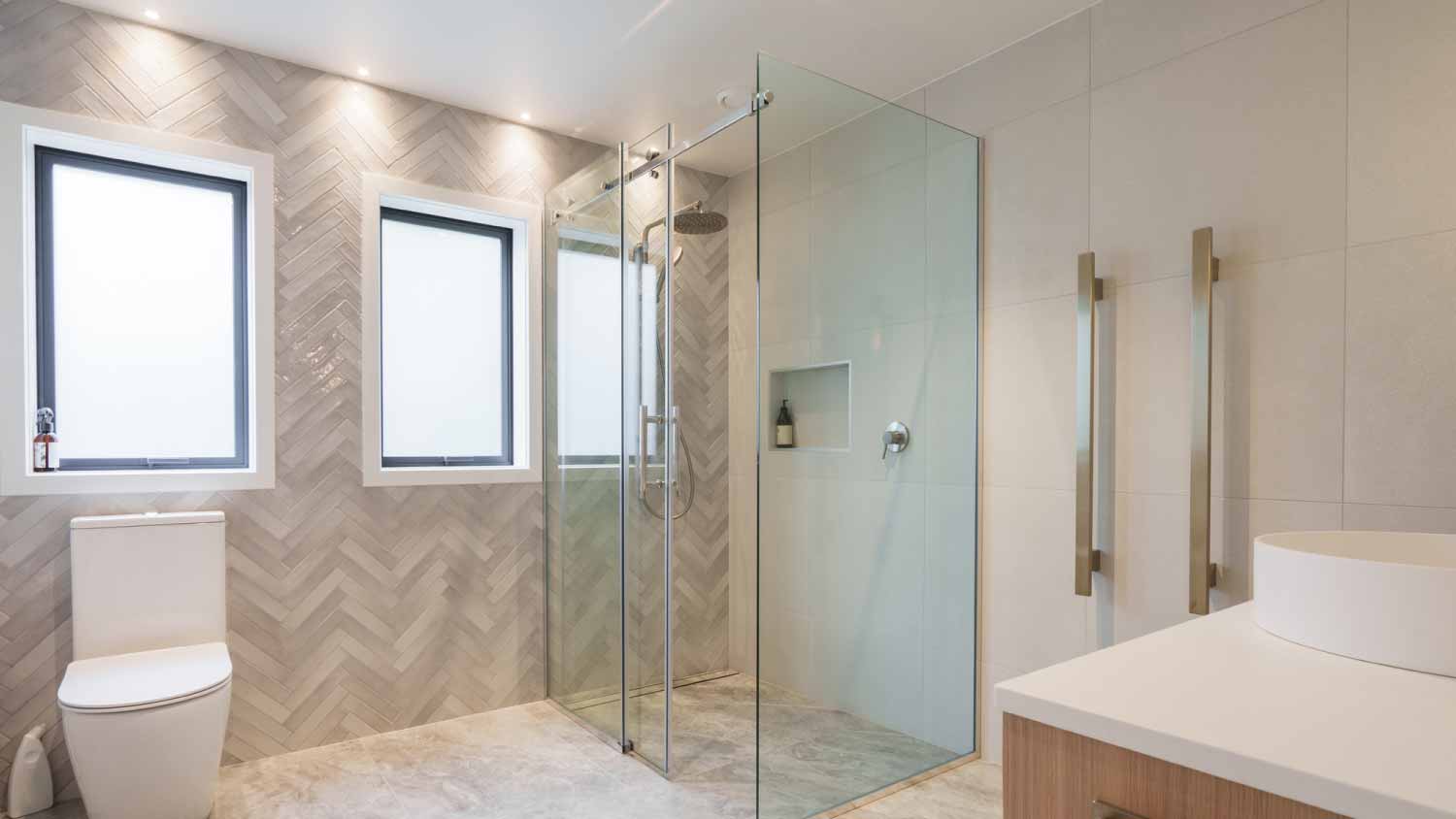 Luxury bathroom with shower