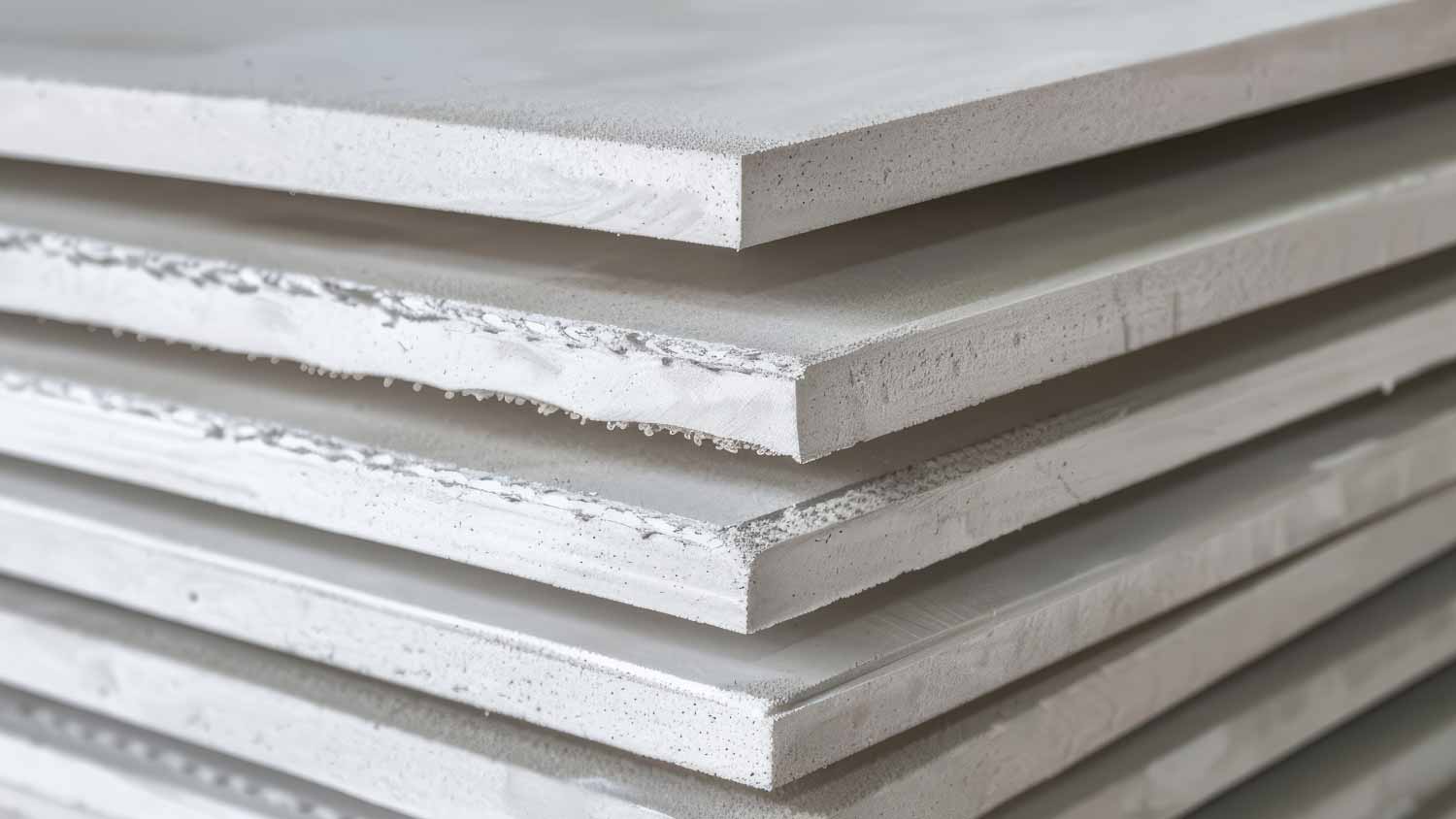 White drywall sheets
