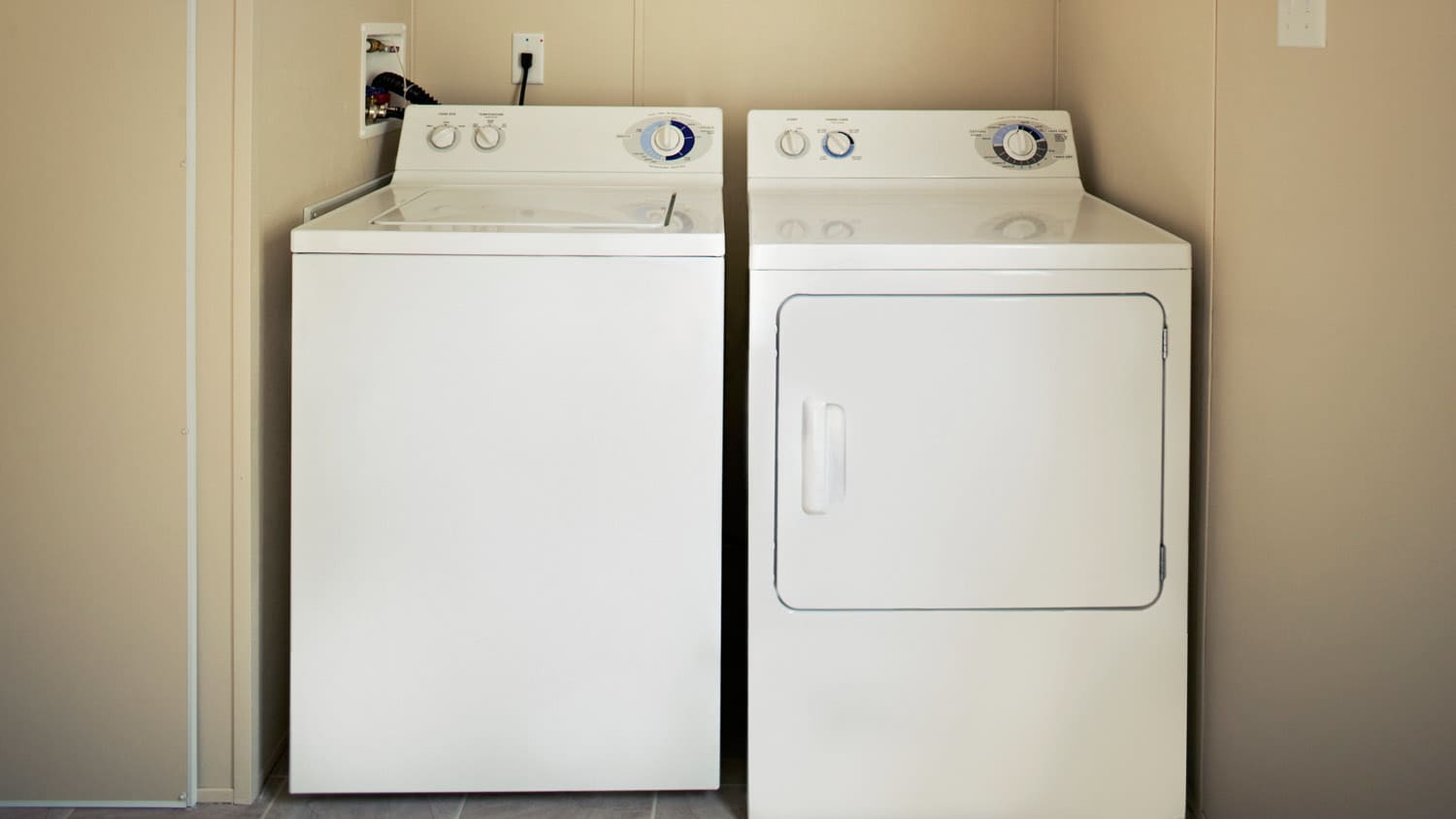 electric dryer in laundry room