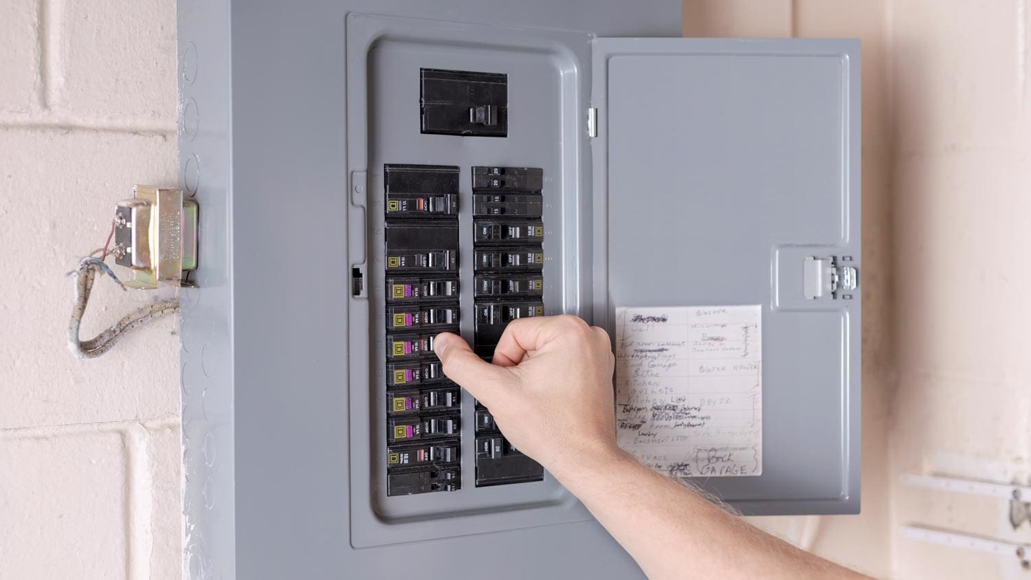 Turning circuit breaker off from electrical service panel